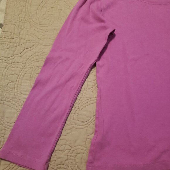 2 A Tee Fuschia Long Sleeve T-Shirt. Size LG. - Picture 2 of 5